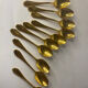 12 small silver-gilt spoons