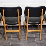 Series of 4 Scandinavian chairs, 1970s