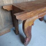Old console in ethnic exotic wood