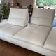 3-seater sofa in ecru nubuck finish, Mobilier de France