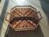 Large octagonal wooden marquetry platter