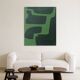 Abstrait organique vert sur vert 100x81cm