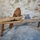 Antique French carpenter's easel – pine and oak carpenter's workbench – 19th century