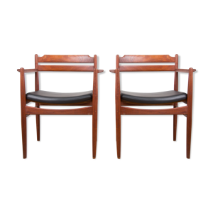 paire de fauteuils danois - skai