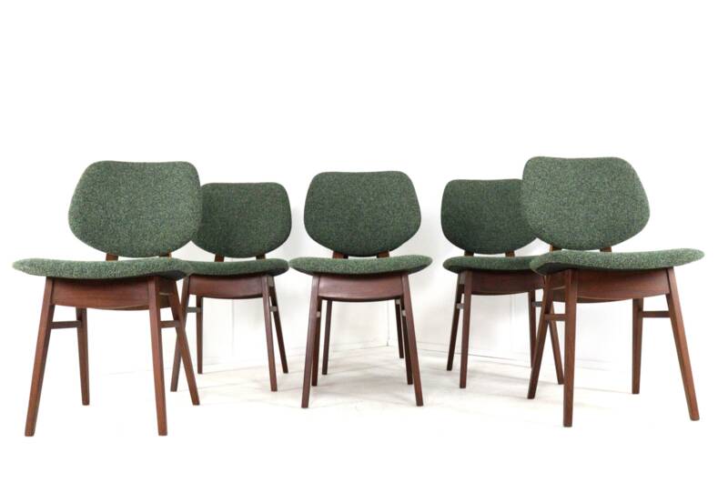 Set of 6 Dutch dining chairs 'Zegge'