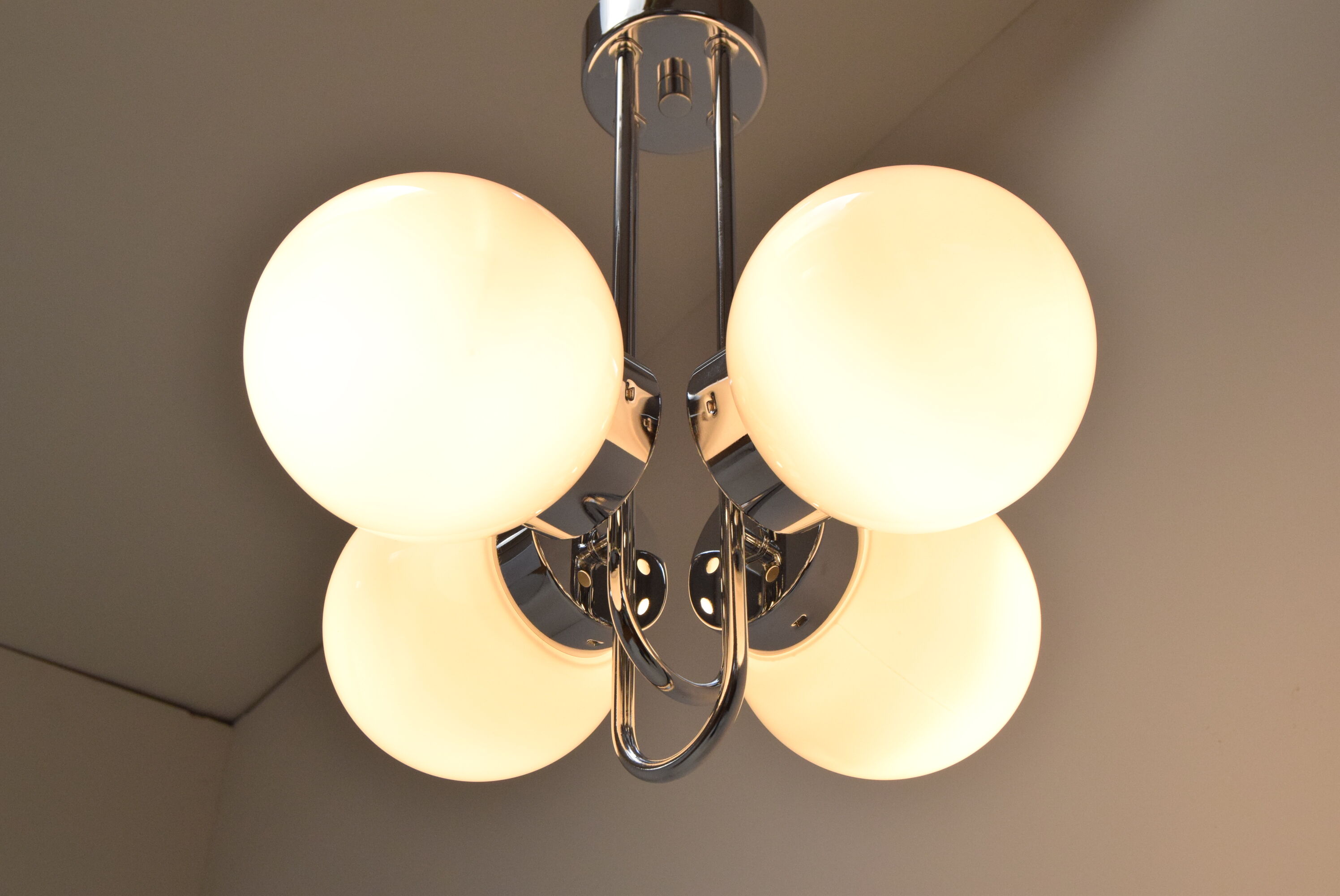 Mid-century designed chandelier by jílové u děčína,czechoslovakia,1970's.