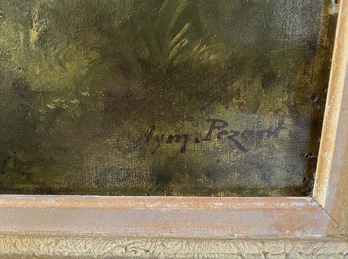 Alexandre Aymar Pezant (1846 – 1916) "The Return of the Herd". Large HST