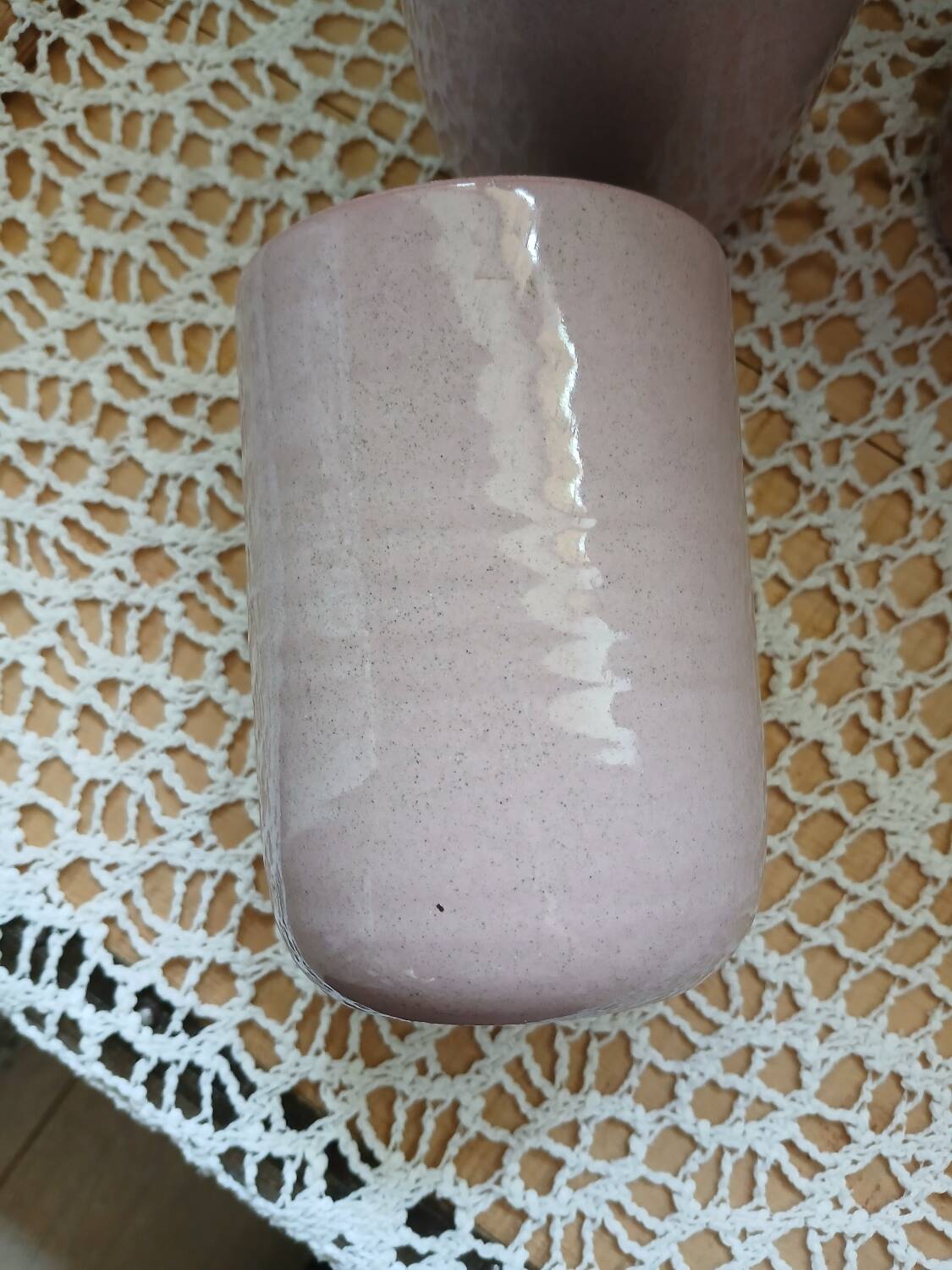 8 signed enamelled ceramic mugs