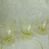 6 glasses with water color
