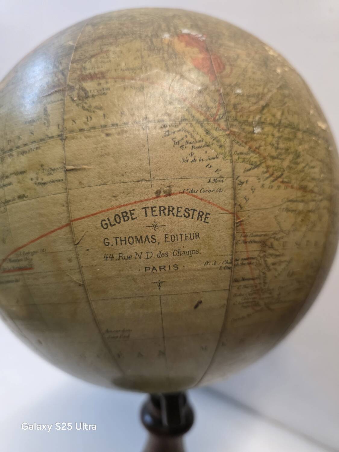 Terrestrial globe napoleon iii, g. thomas
