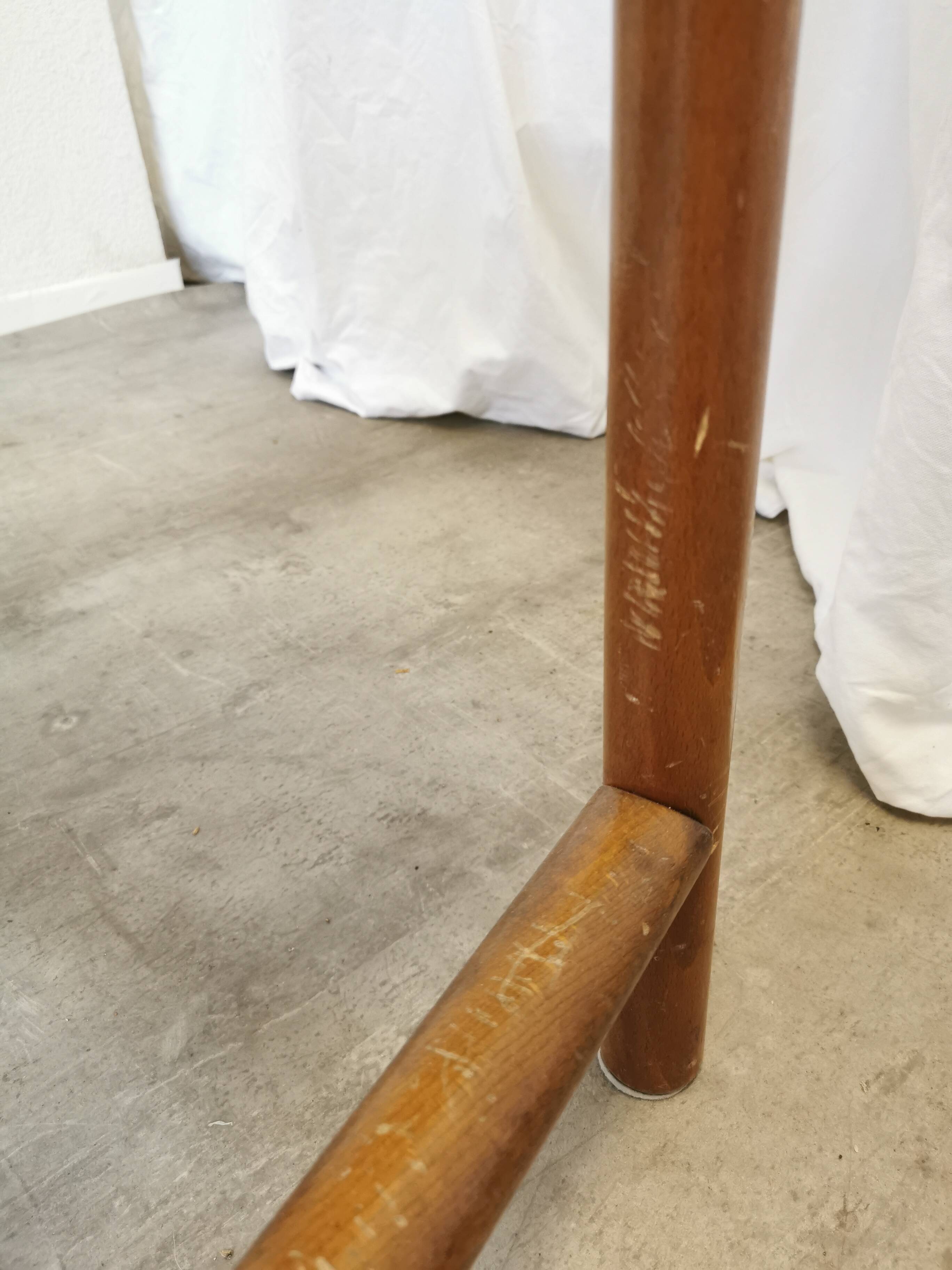 Vintage Wooden Cane Armchair by Branko Ursic: Mid-Century Lounge Chair