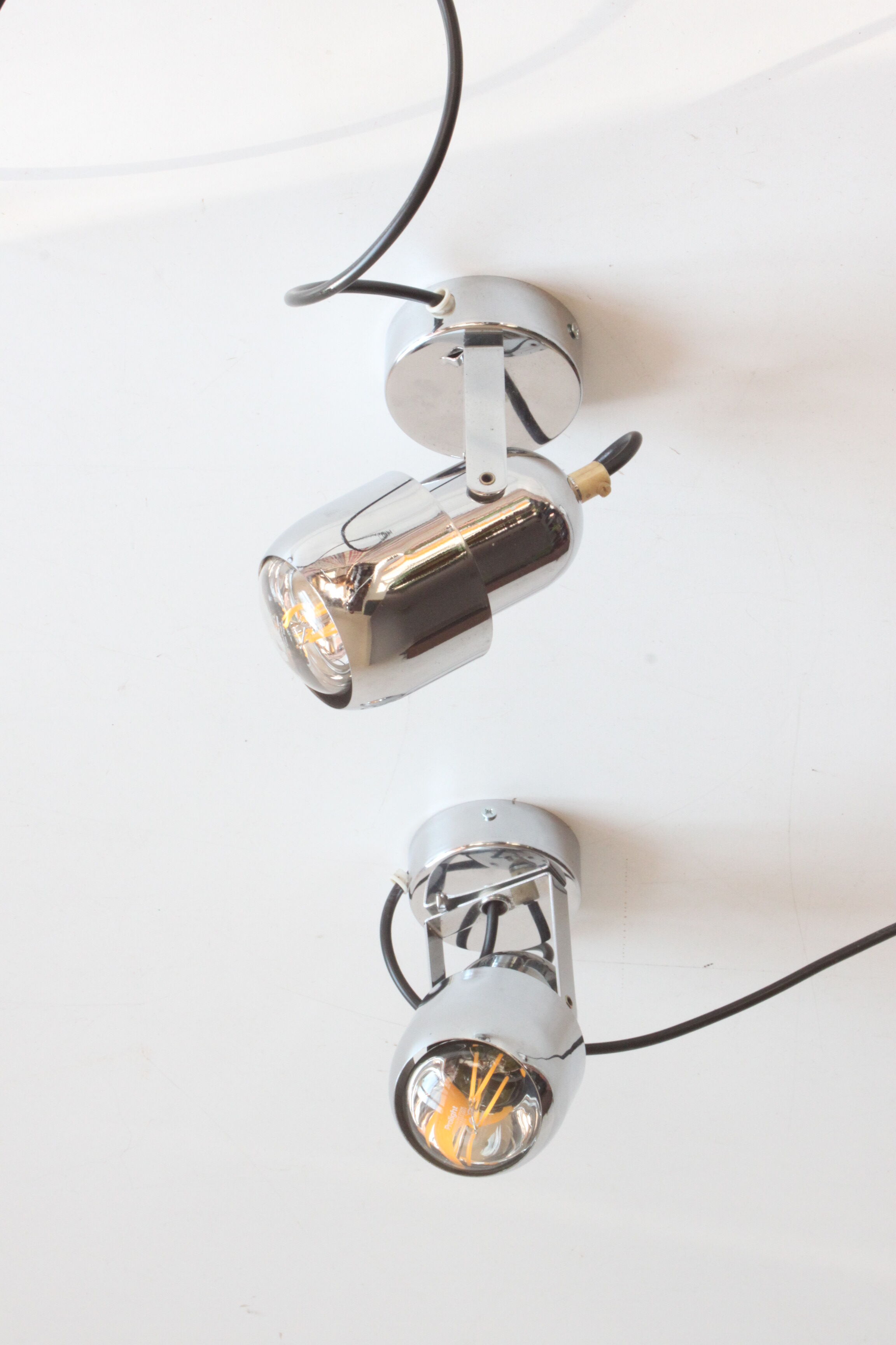 Space age chrome spotlights by Massive Belgium 1960s 70s