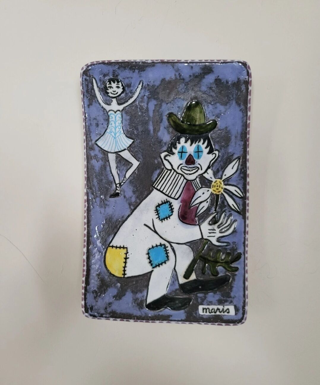 Ceramic catchall by Mari Simmulson for Upsala-Ekeby "The Clown and the Dancer"