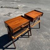 Set of 2 modernist Danish teak bedside tables by Søren Rasmussen, 1964