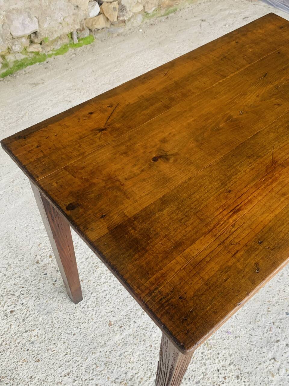 Wooden farmhouse console, circa 40's/50's