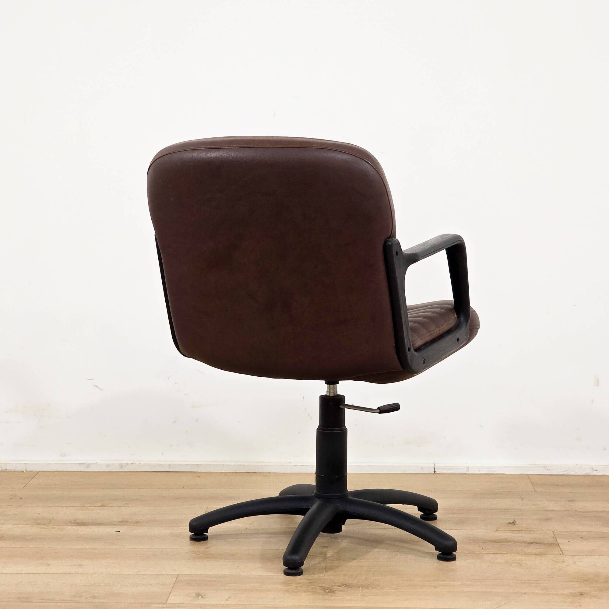 Brown swivel armchair pair by Palladium - made in Italy 1970