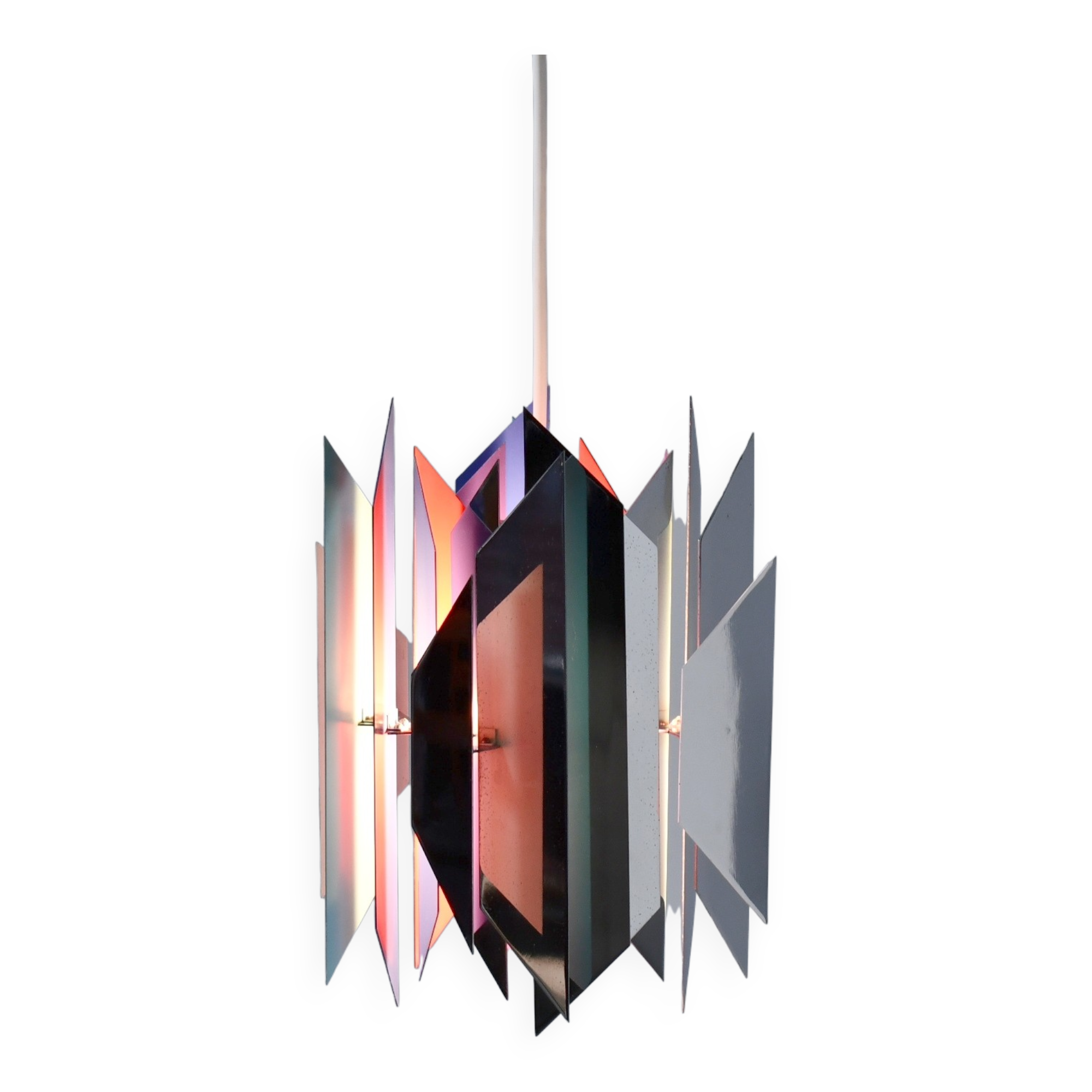 Tivoli Pendant Lamp by Simon Henningsen for Lyfa. Denmark 1962 (blk)
