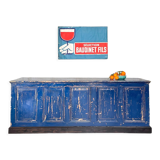 Commercial bank weathered wood panel.