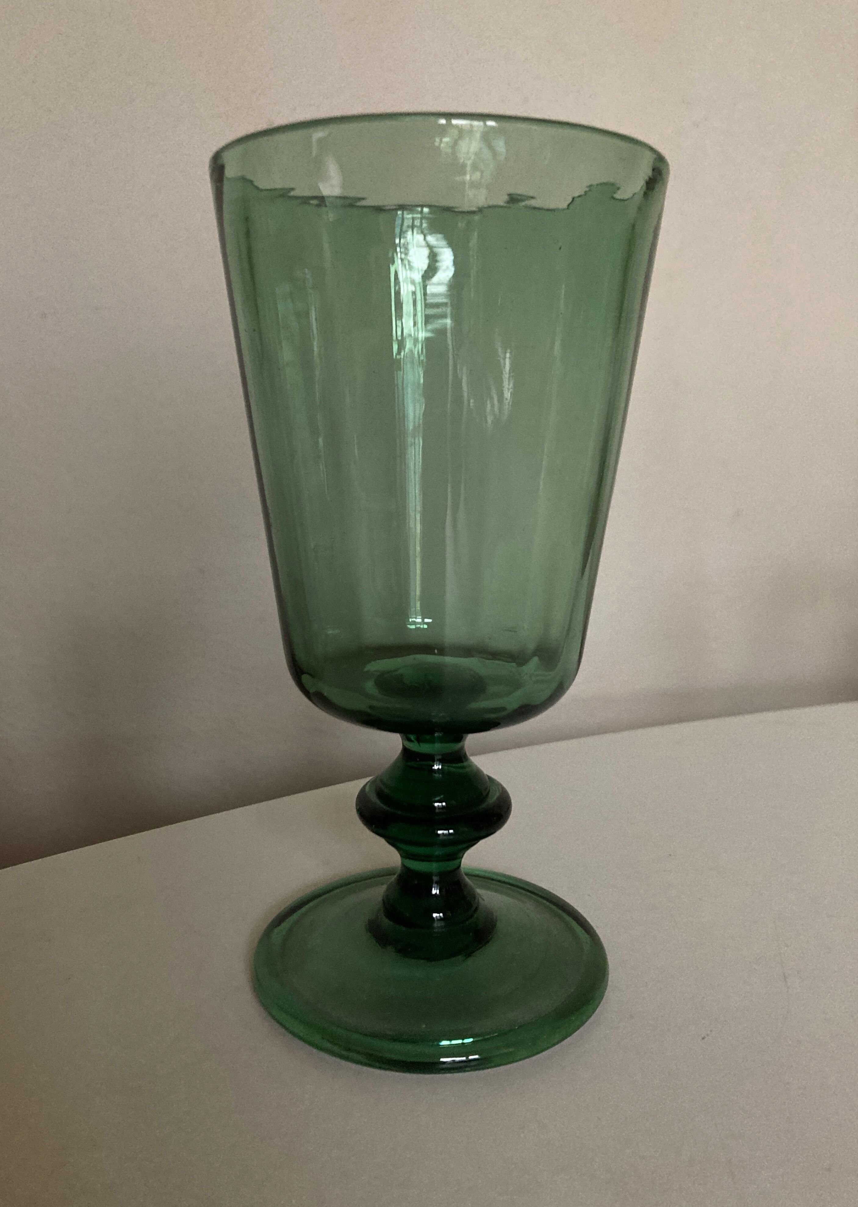 Venetian vase in blown glass from Empoli