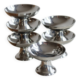 6 vintage ice cream bowls by Guy Degrenne