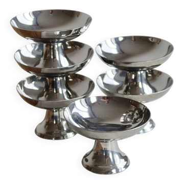 6 vintage ice cream bowls by Guy Degrenne