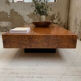 Italian coffee table elm magnifying glass