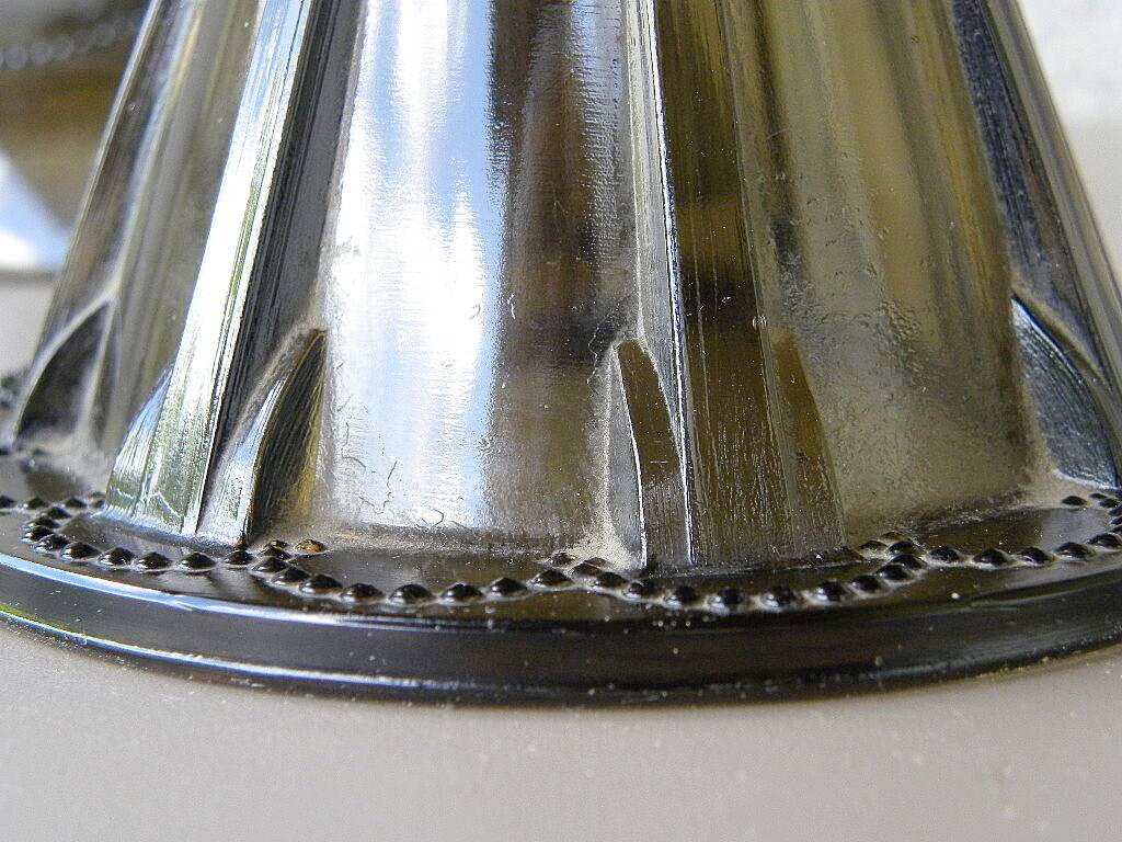 Pair of tazza glass compote cups, circa 1950 - 1970