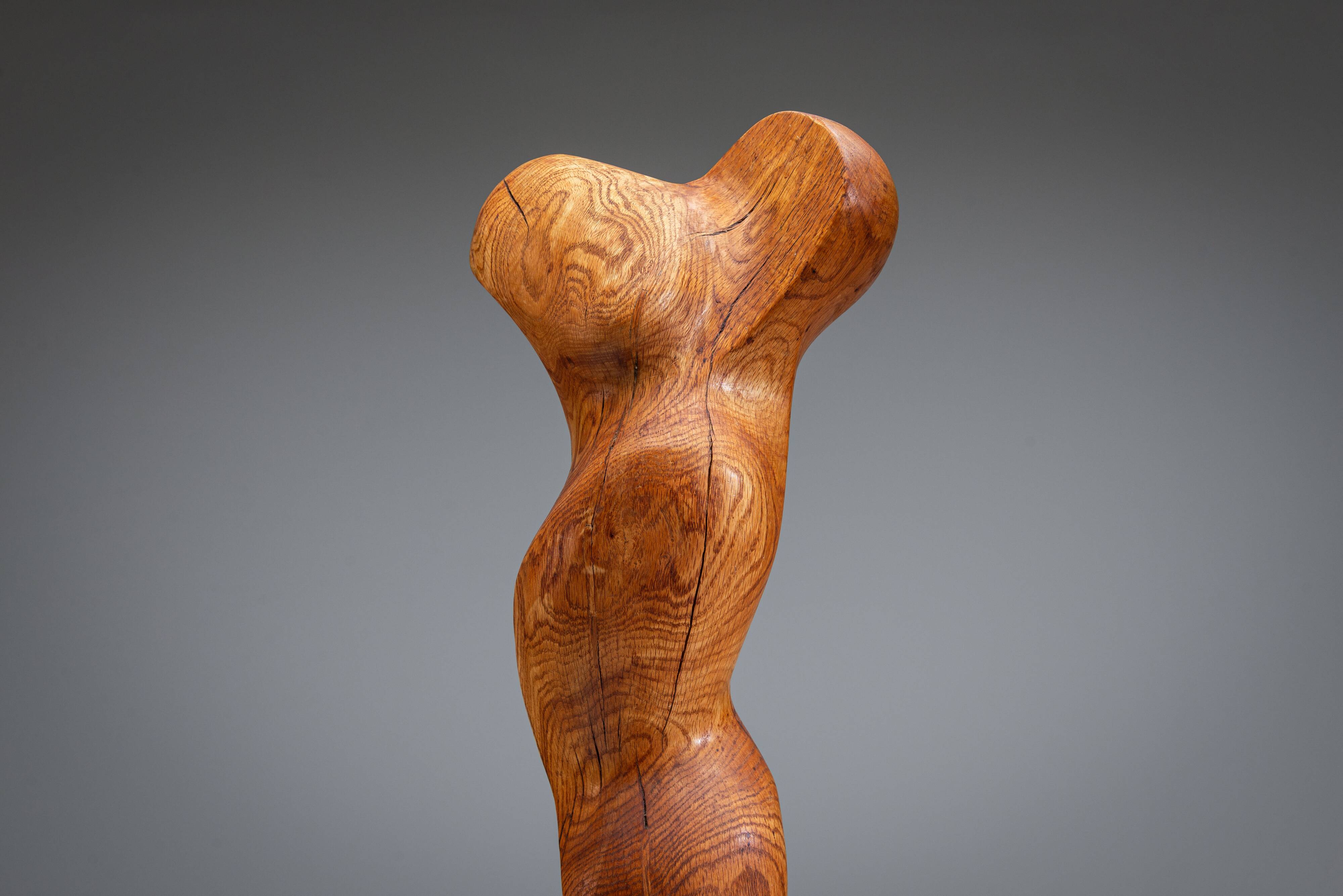 Abstract biomorphic wooden sculpture 1978
