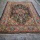 Large antique Persian rug Kashan Isfahan wool knotted floral (M3) 285x200 cm