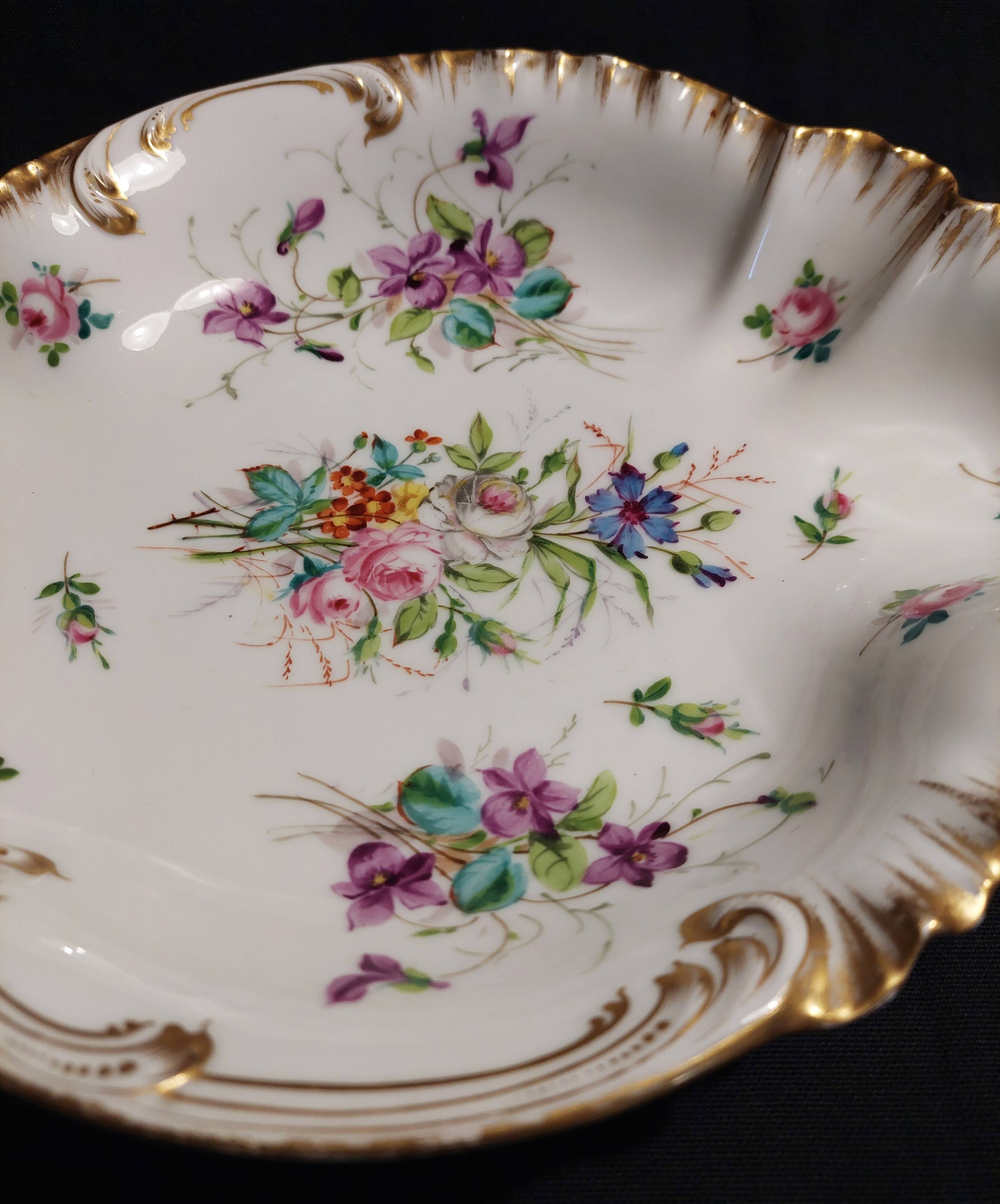 19th century Haviland porcelain hollow dish