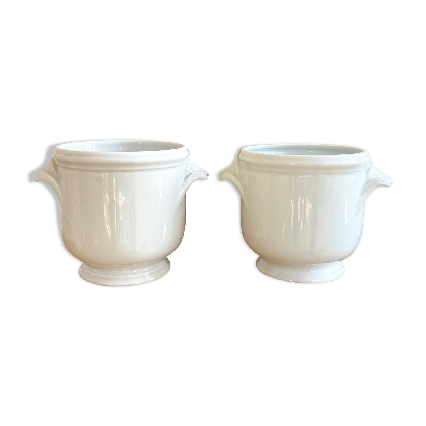 Paire de cache pots porcelaine de Limoges