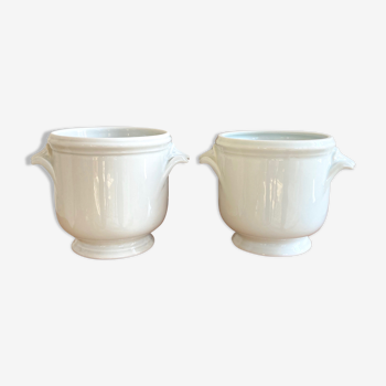 Paire de cache pots porcelaine de Limoges