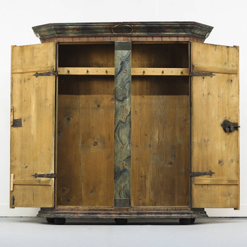 Folk art painted bridal wardrobe