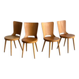 Set de 4 chaises bistrot Baumann, 1960
