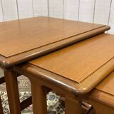 Set of 3 teak nesting tables from the 70s