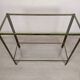 Brass glass console