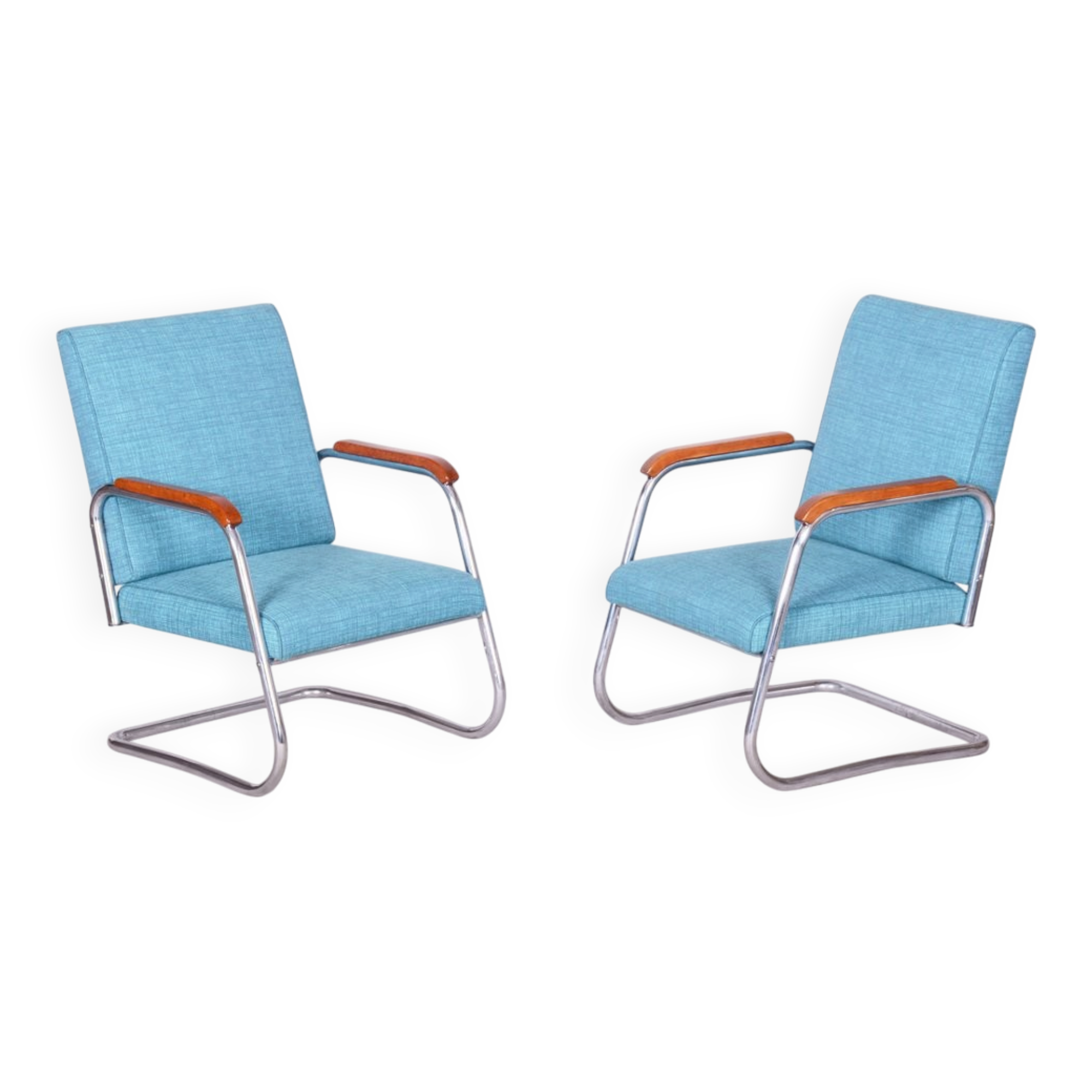 Set of Bauhaus Armchairs by Karel E. Ort for Hynek Gottwald, 1930s