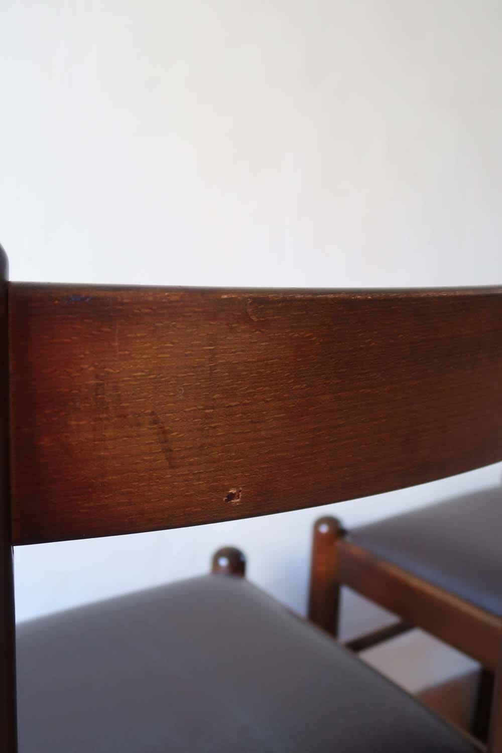 4 brutalist skai chairs (3 lots available)