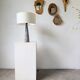 Lampe de table céramique bleue style 1950