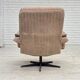 1970s, Danish swivel armchair, beige furniture fabric.