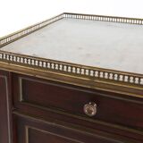 French 19th century Empire nightstand in wood with marble top