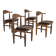1960s, Danish design by Henning Kjærnulf, et of 4 chairs, wool, oak wood.