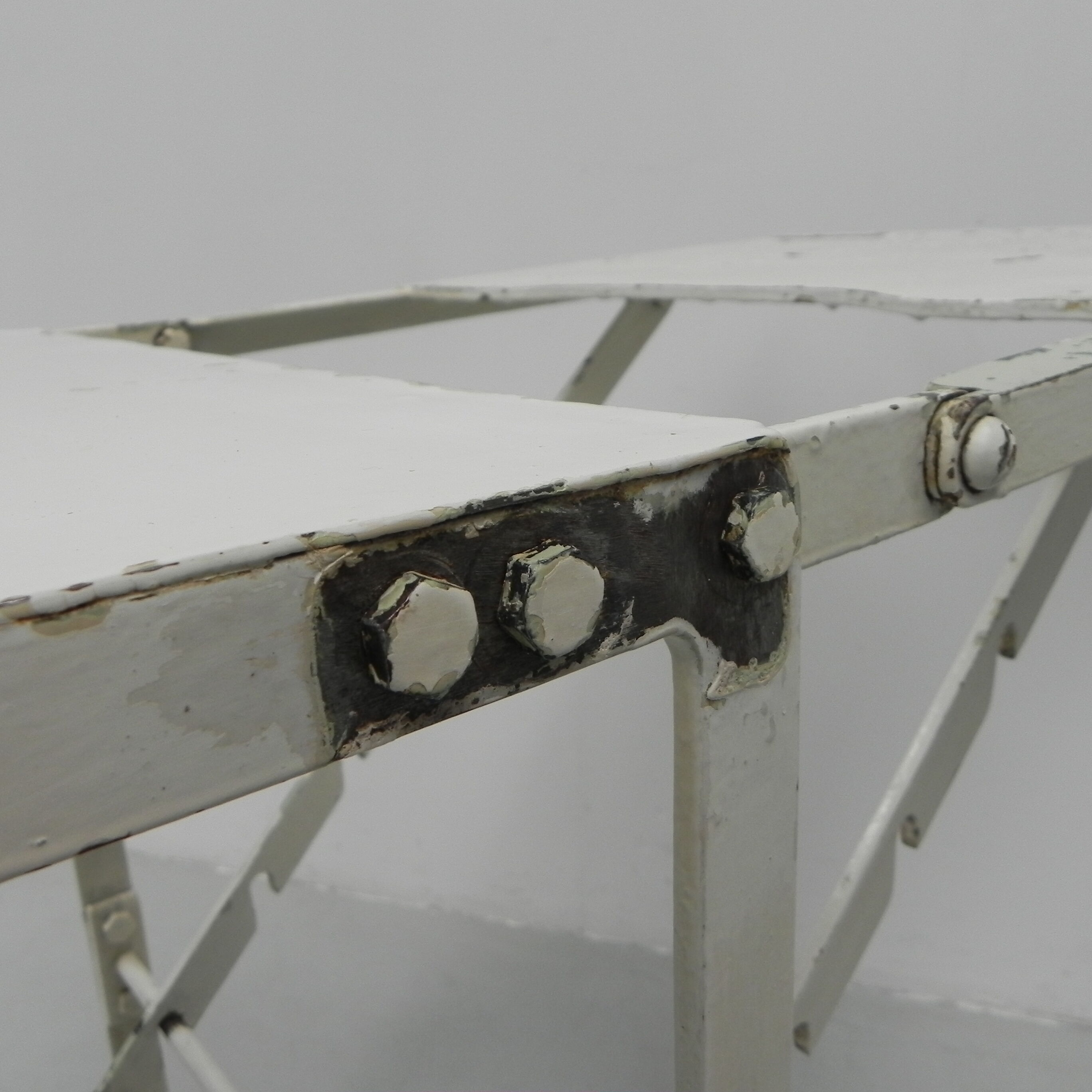 Industrial side table, hospital bed