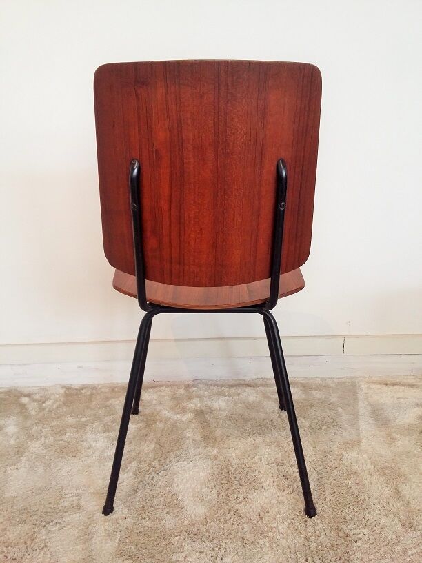 Vintage metal chair and teak