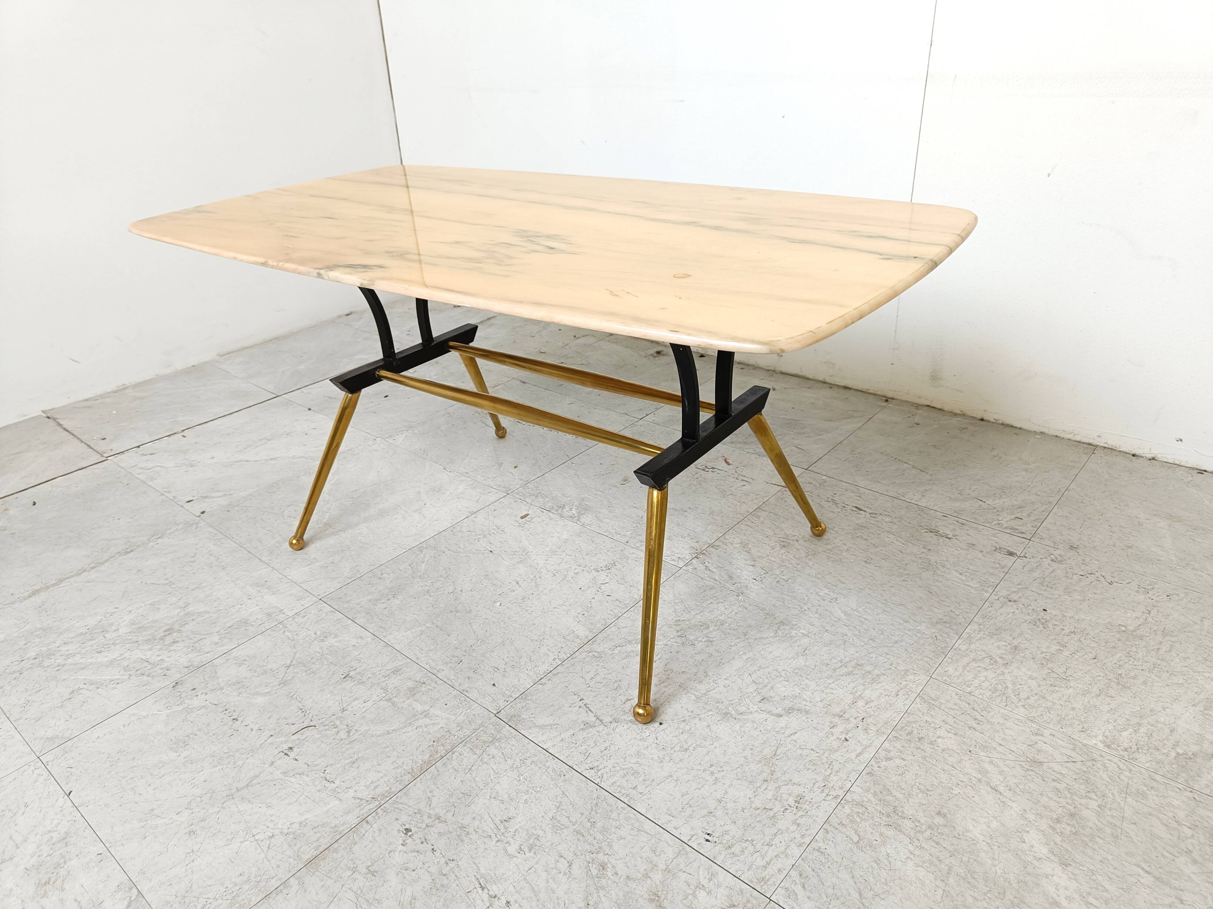 Table basse vintage italienne en marbre, 1950