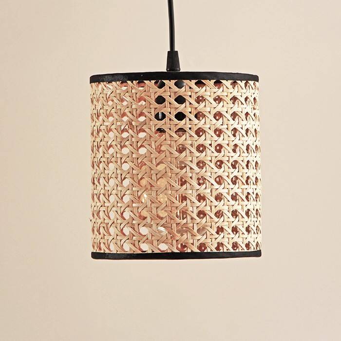 Handcrafted woven bamboo pendant light