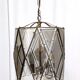 Handmande Octagonal Glass and Brass Pendant Lantern, Italy