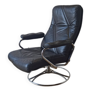 Fauteuil en cuir au design