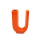 Space age U letter ceramic solifleur vase, Marcel Radureau France 1970