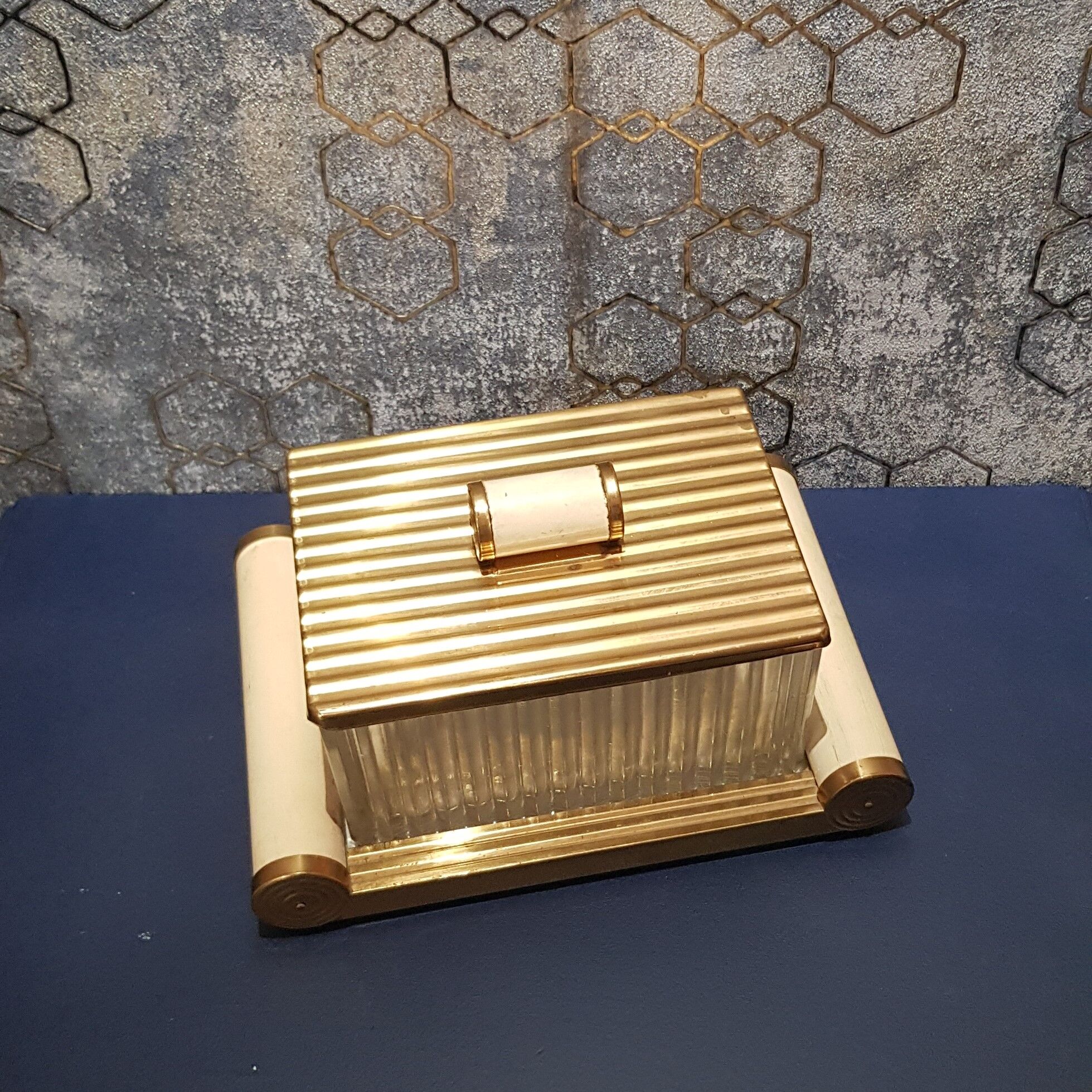 Butter on mirror tray